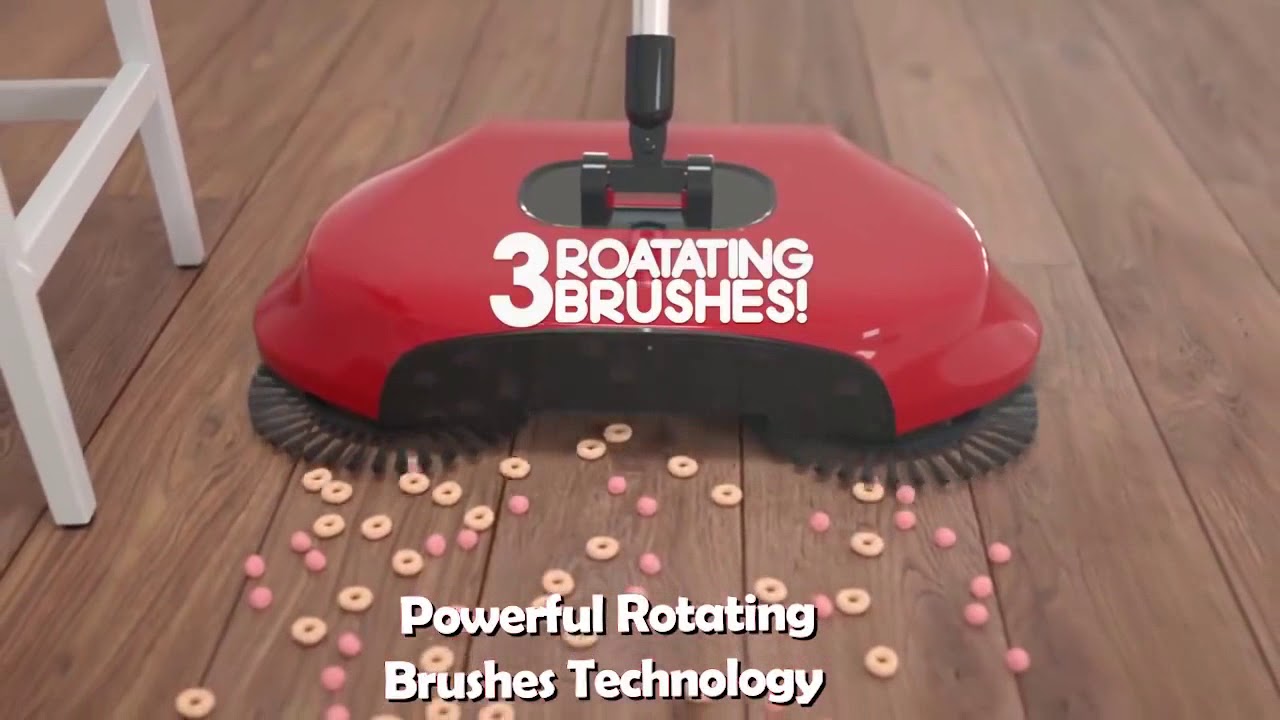 Sweep Drag All - In - One No Electricity Spin Broom Vacuum Cleaner 360 Sweep The Floor Machine