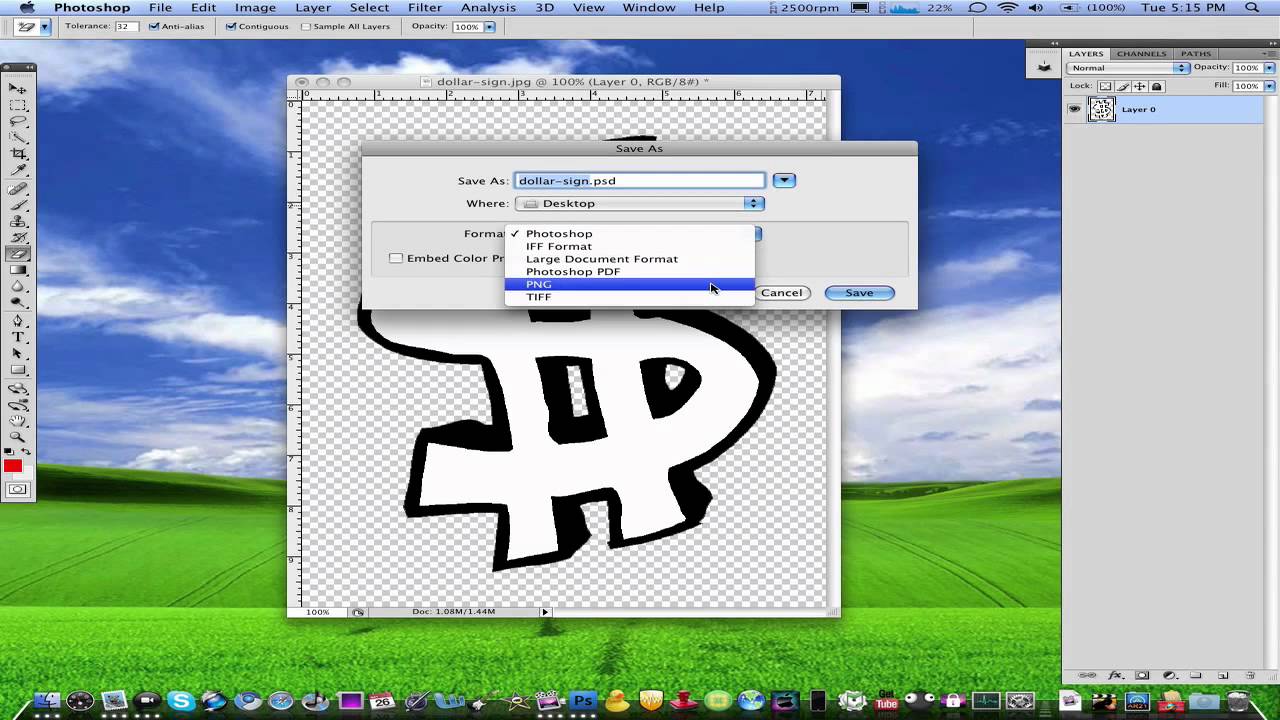 How to: Make Background of Image Transparent in Photoshop CS4