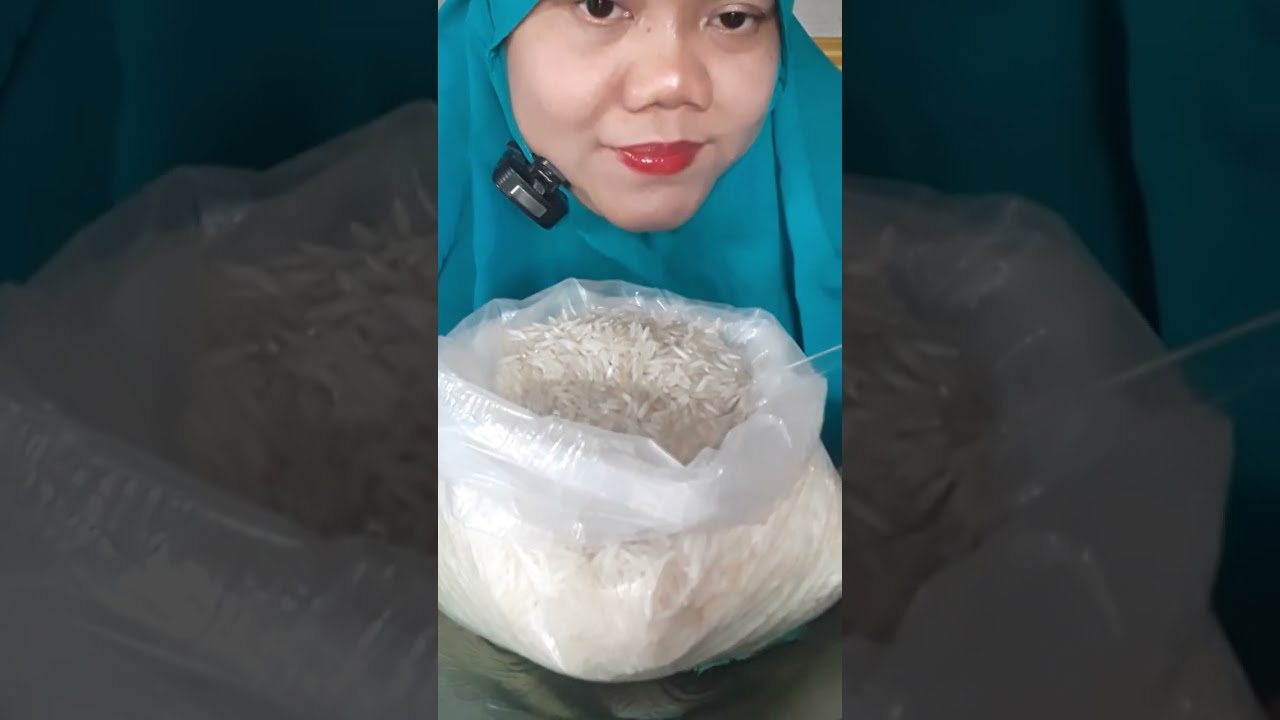 DYMA |ASMR RAW RICE EATING |Makan Beras Mentah| asmrrawriceeating| asmrsounds | Basmatirice| Rawrice