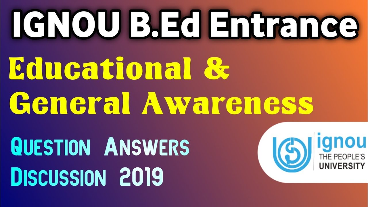 ignou b.ed previous year question | Teaching Aptitude | ignou b.ed | my study time