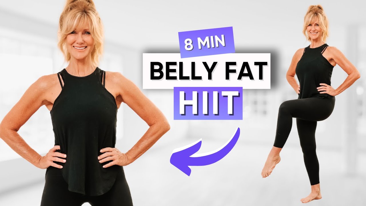 8-Minute Standing Abs Lower Belly Fat Workout | Low Impact!