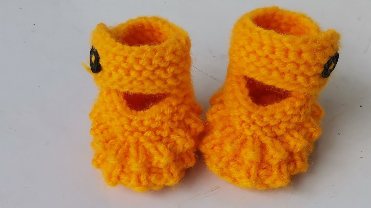 New born baby socks knitting design/woolen baby booties knitting tutorial/baby shoes knitting
