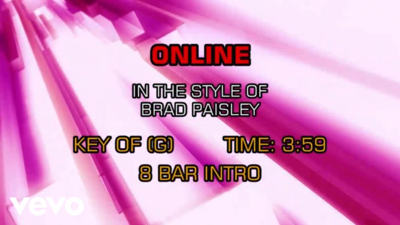 Brad Paisley - Online (Karaoke Guide Vocal)
