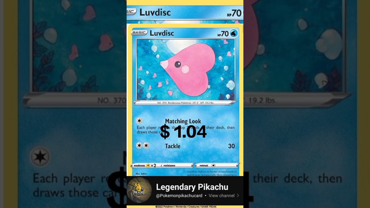 TOP RARE CARD LUVDISC POKEMON #pokemon #cardpokemon #pok&eacute;mon #pokemongo #pokemontcg #tcgpokemon