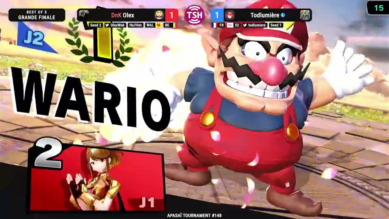 Apasaï #148, Grand Final, Olex (Wario) vs Todlumière (Pyra Mythra)