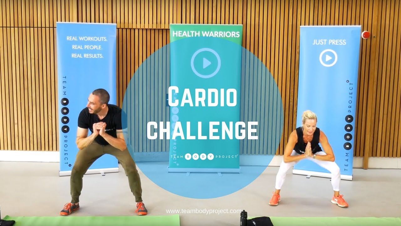 45 minute fat burning, fun home cardio workout (with modifiers)