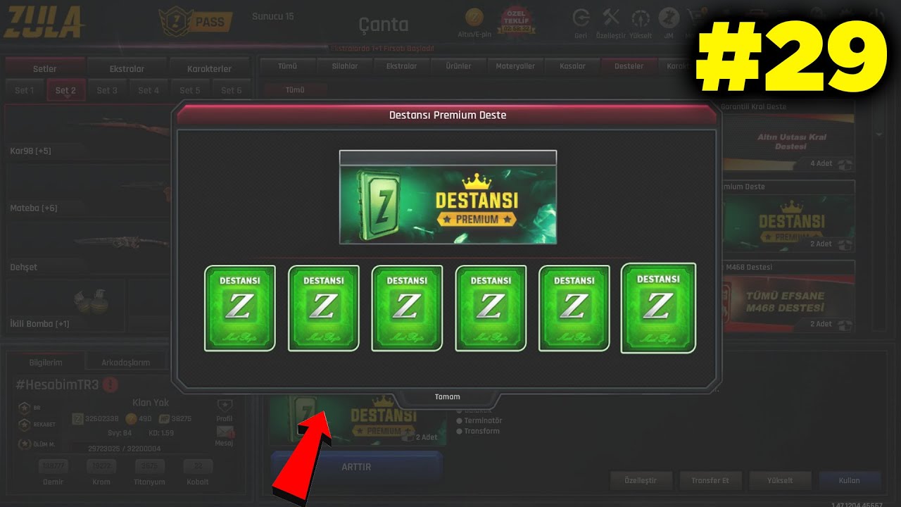 2 ADET ALTIN USTASI GARANTİLİ KRAL DESTE VE 6 ADET DESTANSI PREMİUM DESTE AÇILIMI 😱 ZULA #29