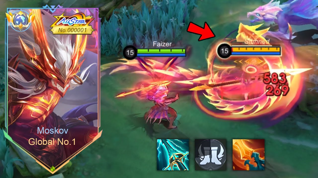 GLOBAL MOSKOV BEST 1 HIT BUILD 2024 (recommended build and emblem) - MLBB