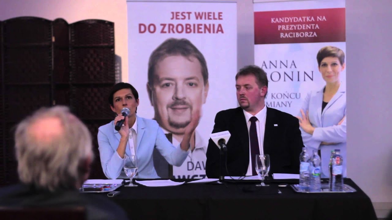 Konferencja Anny Ronin i Dawida Wacławczyka dla mieszkańców Raciborza.