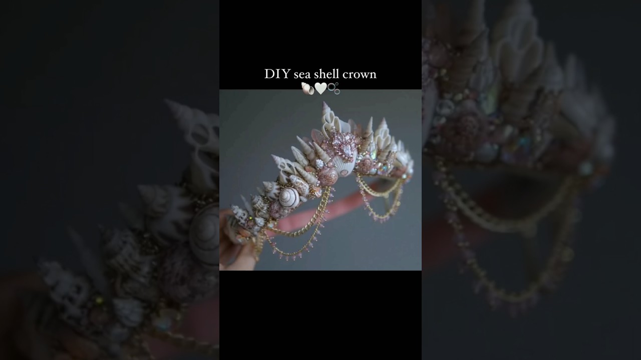 DIY sea shells crown😱🔥 #shorts #viral #handmade #giftideas @CraftyNandani7