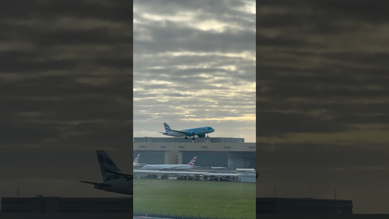 BA SPECIAL LIVERY LANDING (LHR) #plane #aviation #heathrowplanespotting #speciallivery #BA #planeztv