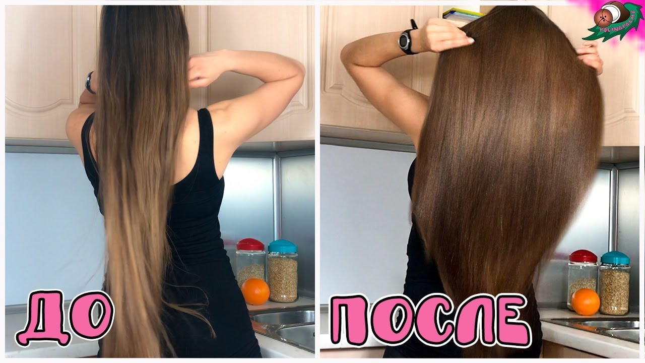 СУПЕР ШЕЛКОВИСТЫЕ и БЛЕСТЯЩИЕ ВОЛОСЫ за 1 день 🍌 Банановая маска для волос 🌴 POLI NA PALME