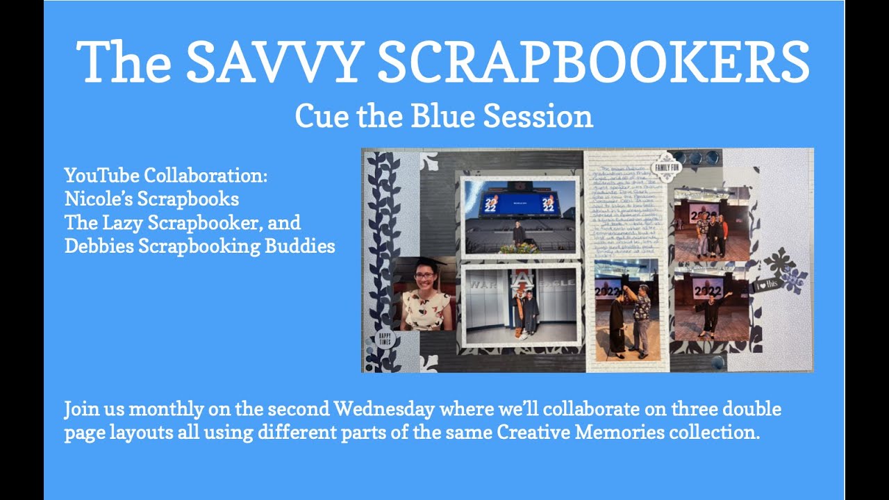 Выберите макет Blue для совместной работы Savvy Scrapbookers