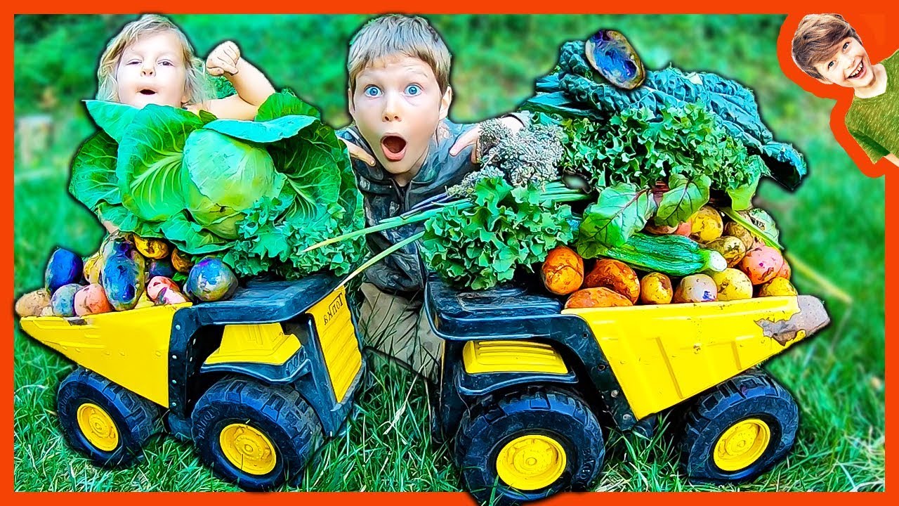 DUMP TRUCK'S BIG ORGANIC GARDEN HARVEST!