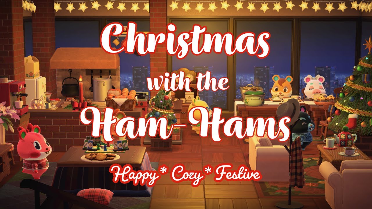Cozy Christmas Party 🎁🎄🌟 | 2 hour acnh christmas ambience | Nintendo & Gaming Holiday BGM 🎀