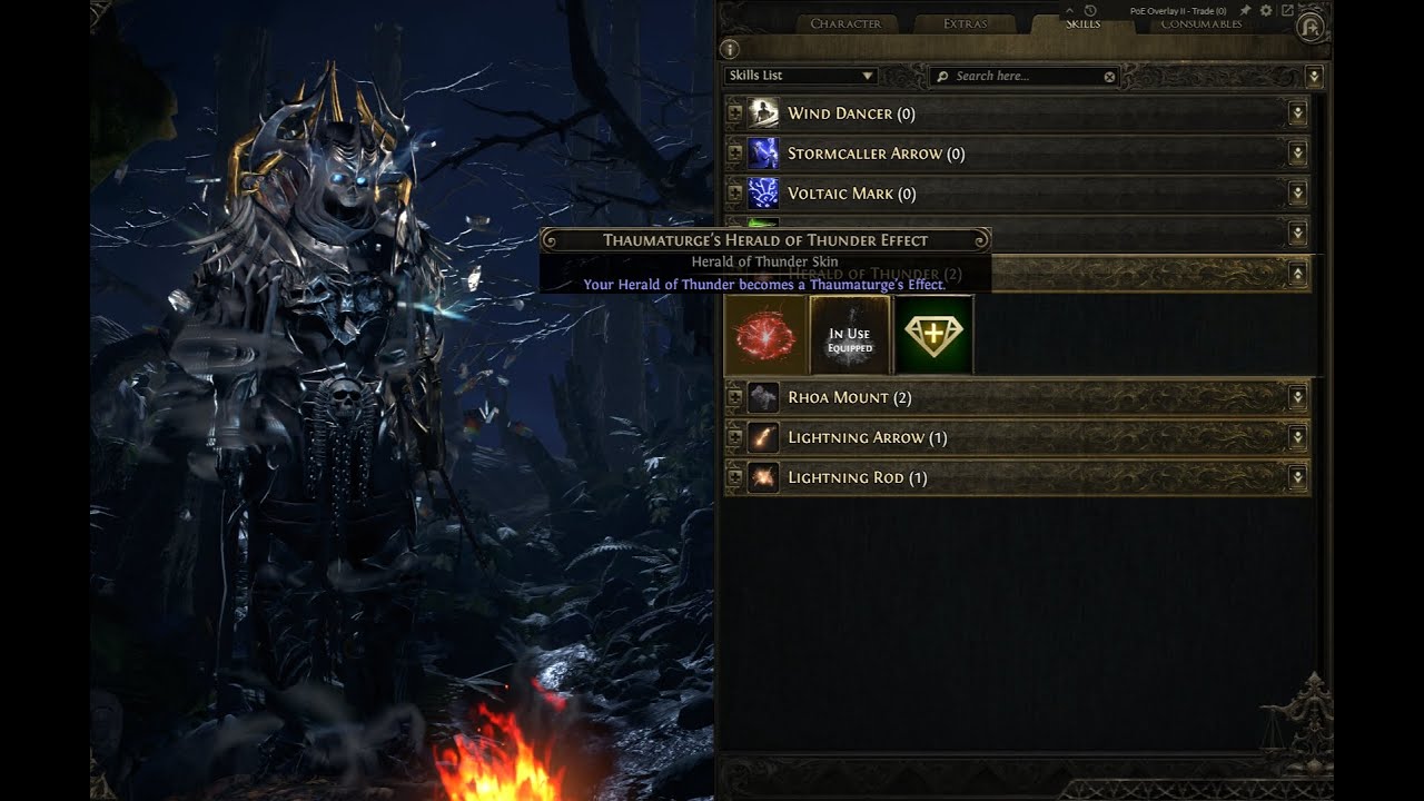 Valkyrie & Thaumaturge's Herald of Thunder Effect Path of Exile 2
