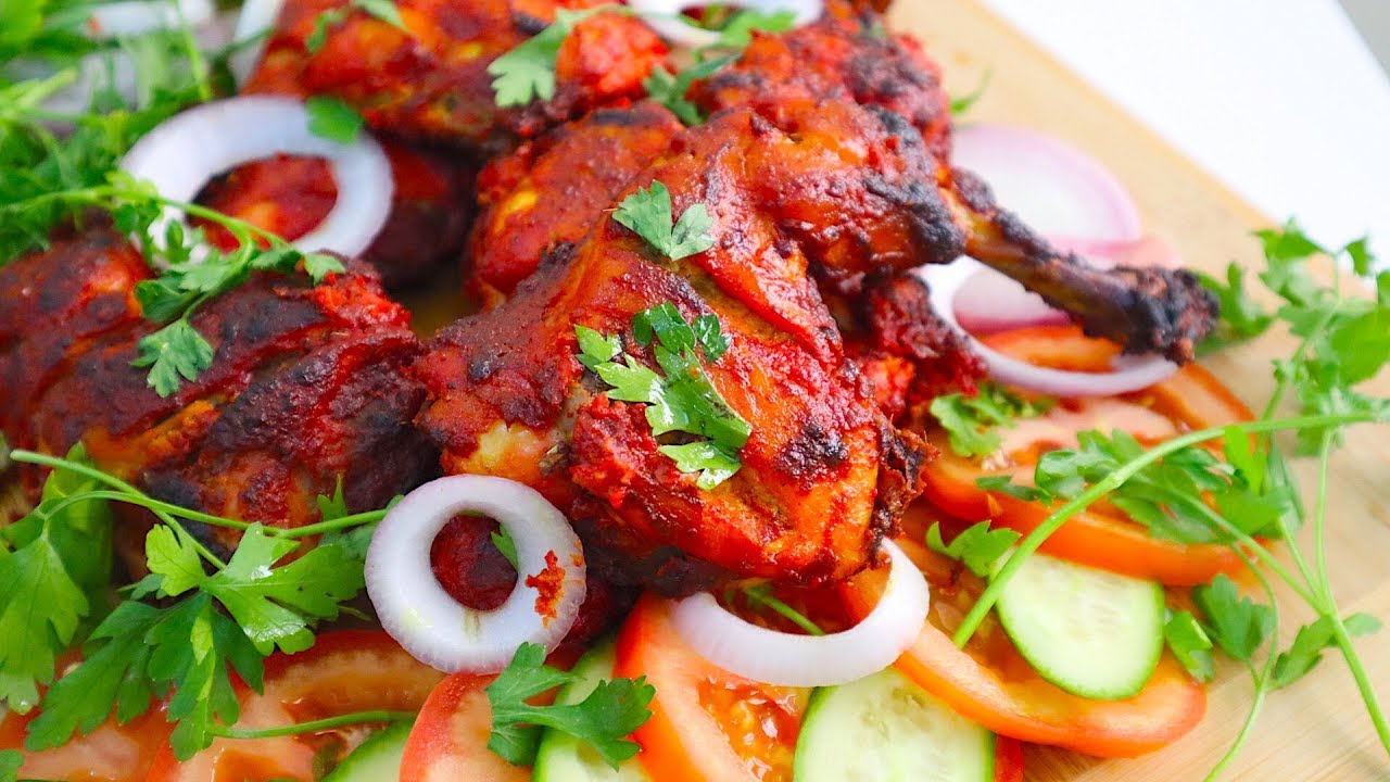 دجاج تندورى فى فرن البيت || على طريقة المطاعم الهندية  tandoori chicken || English subtitles