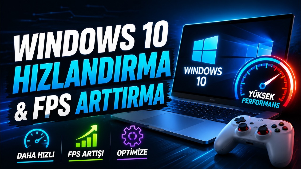 Sadece 8 Dakikada Tüm Detaylarıyla Windows 10 Bilgisayar Hızlandırma ve FPS Arttırma |  2024
