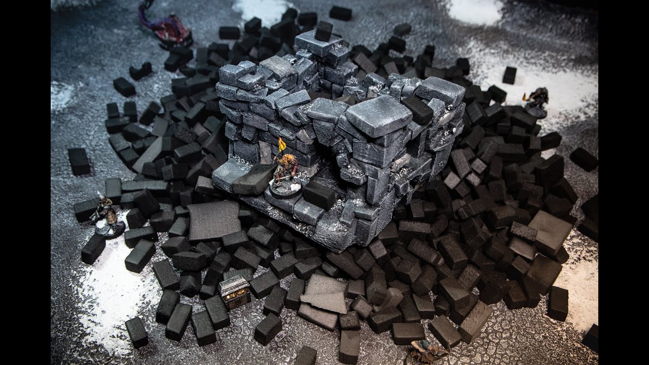 How I Make EVA Foam Bricks for Wargames Terrain
