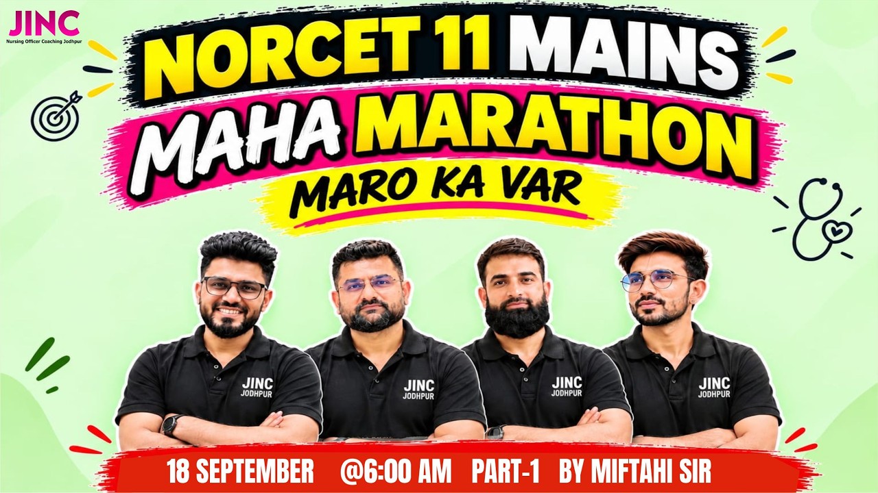 👉 NORCET 11 MAINS | RRB | OSSSC |  SGPGIMS | Govt Nursing Exams | MCQ CLASS #310 #mifthai sir