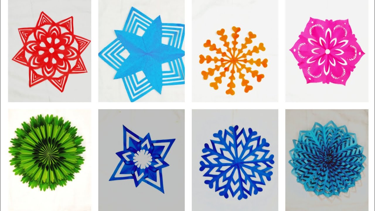 Paper craft ideas. Paper flowers. Paper wall hanging. 