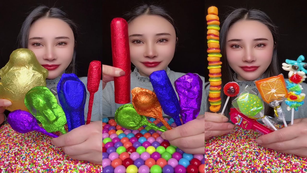 ASMR Конфеты 🍬 Игрушки принцессы 👑 Забавные очки 🤓 Фруктовое желе 🍇 Клубничные лакомства 🍓 EP508