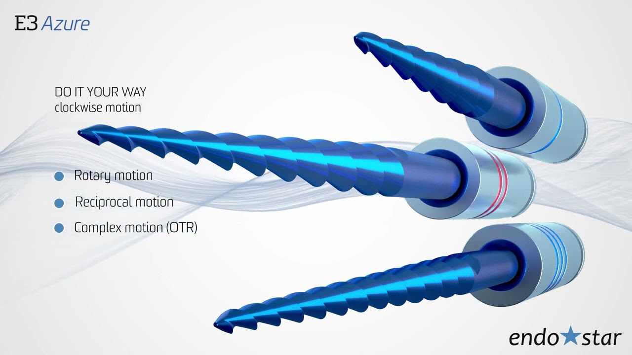 Endostar E3 Azure - heat treated NiTi rotary files
