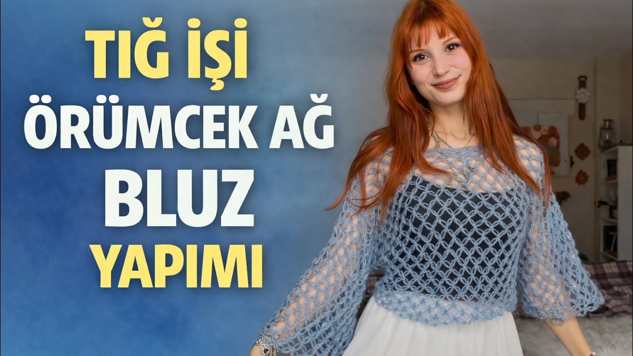 TIĞ İŞİ ÖRÜMCEK MODEL BLUZ YAPIMI | EN PRATİK YÖNTEM