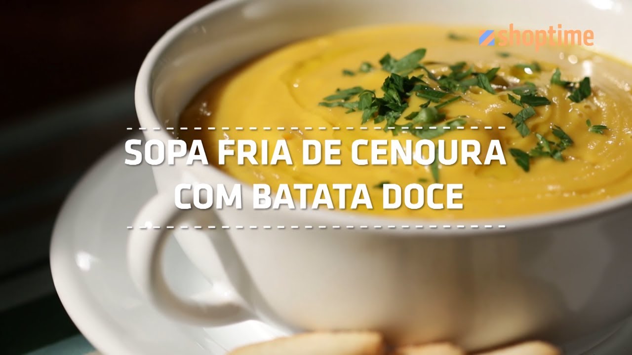 SOPA FRIA DE CENOURA COM BATATA DOCE