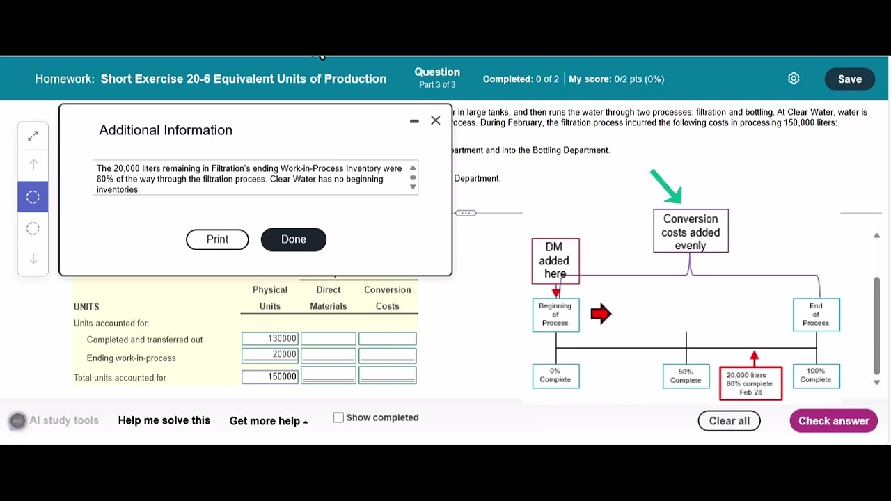 Short Exercise 20-6 Equivalent Units of Production, 14th Edition