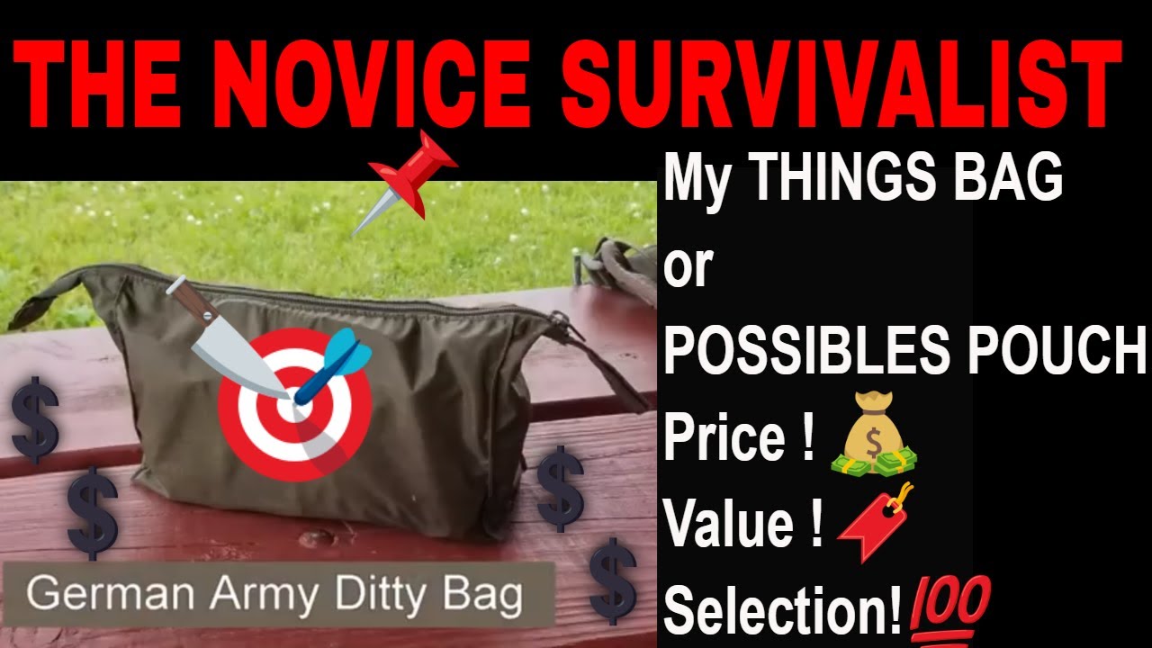 German Army Surplus Ditty Bag -  my Things or possibles pouch