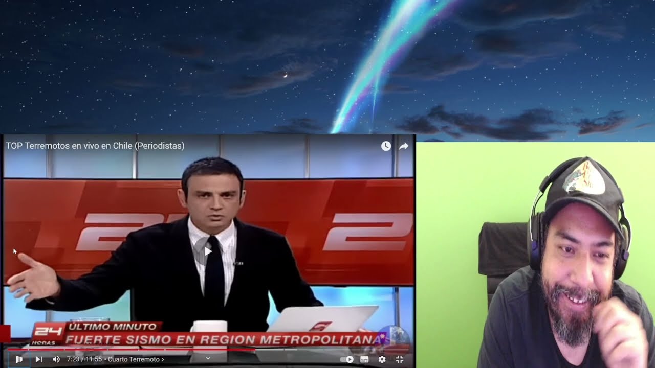MEXICANO REACCIONA A TEMBLORES EN TV CHILENA (PERIODISTAS)