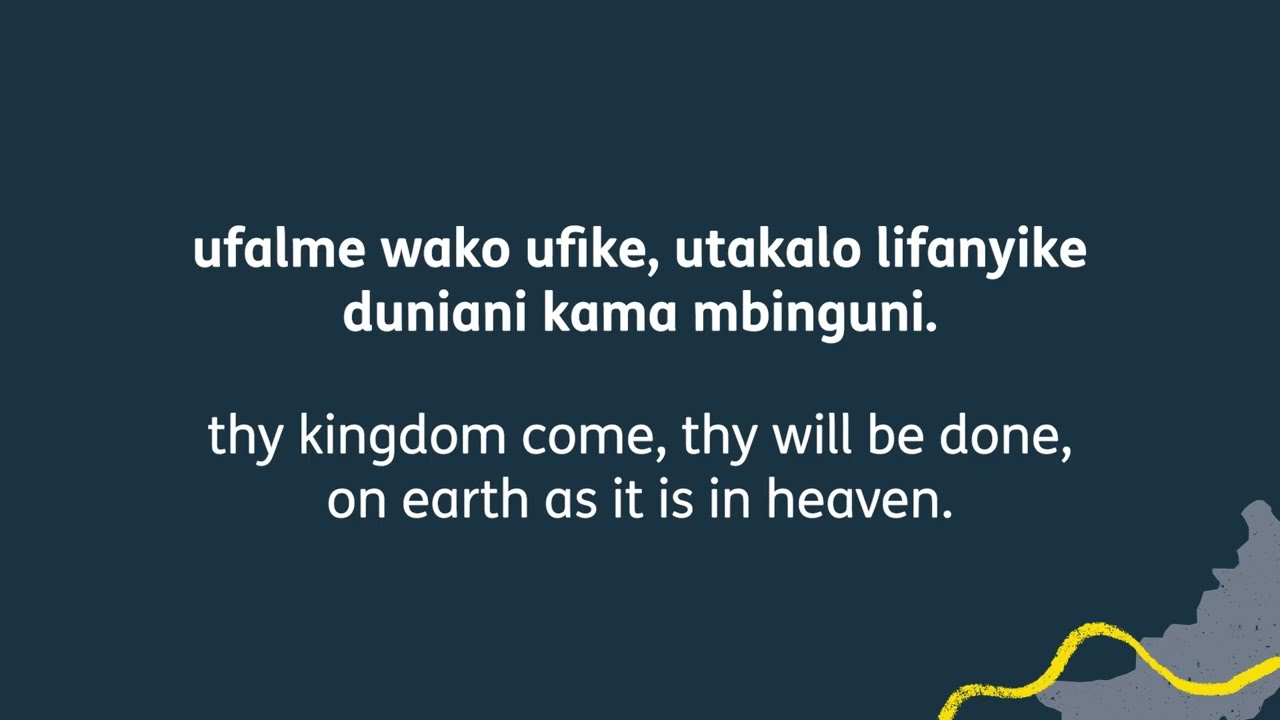 The Lord&rsquo;s Prayer &ndash; read in Swahili