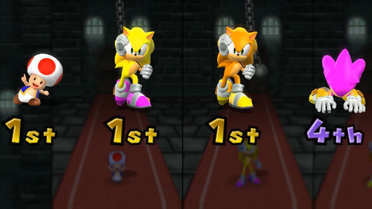 Mario Party 9 Mod - Peach Vs Toad Vs Sonic Vs Daisy #Marioparty9Mod