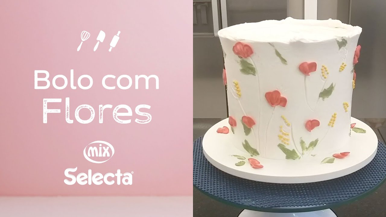 Bolo com Flores | Efeito delicado e tridimensional