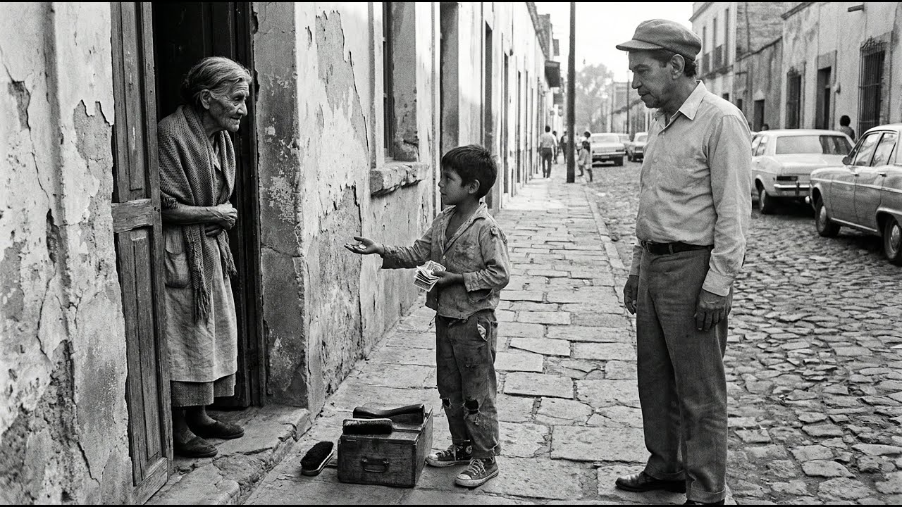 Niño trabajaba limpiando zapatos dando todo a maestra—Cantinflas preguntó por qué y se QUEBRÓ