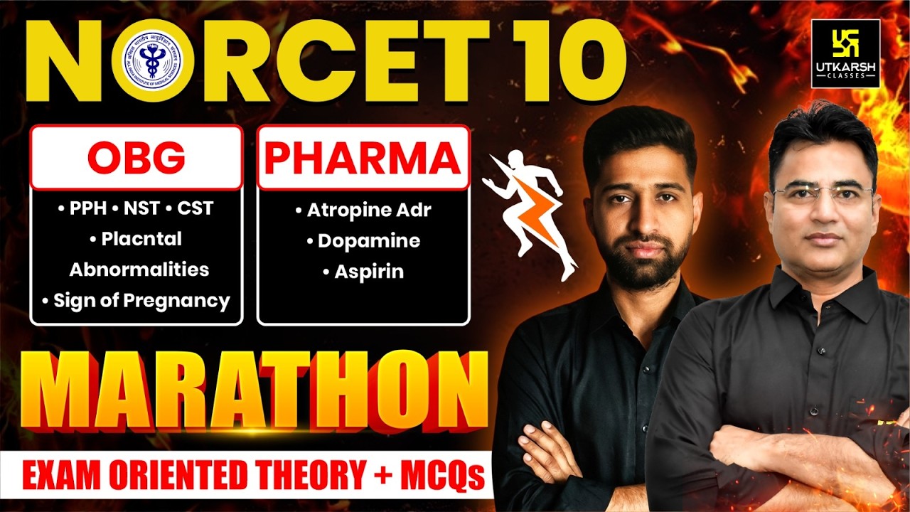 NORCET 10 Marathon Class  | OBG & Pharma | NORCET 10 Preparation | Utkarsh Nursing Classes