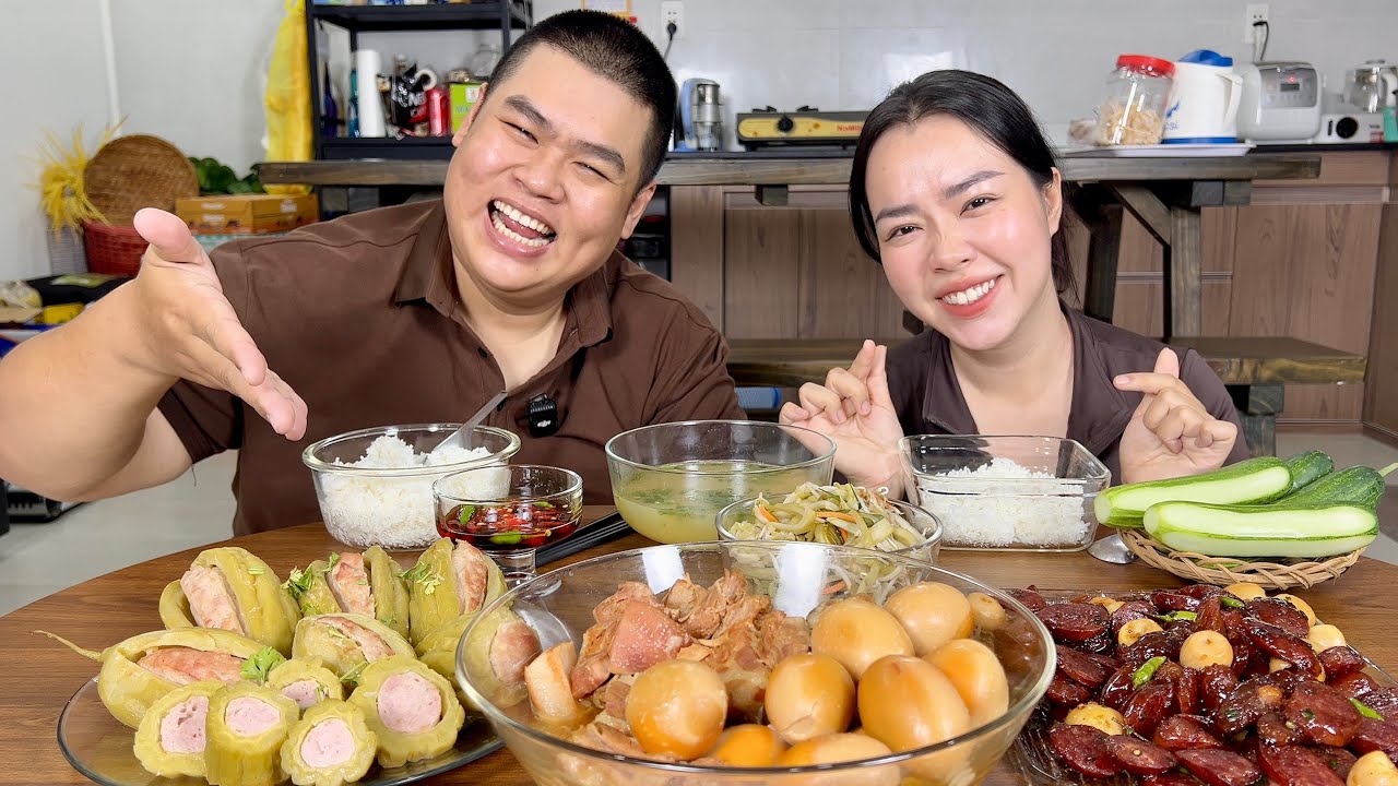 Vợ Chồng Mập Food Mời Cả Nhà Cùng Thưởng Thức Nguyên Combo Món Ăn Ngày Tết Nhe Ngon Quá Trời Luôn