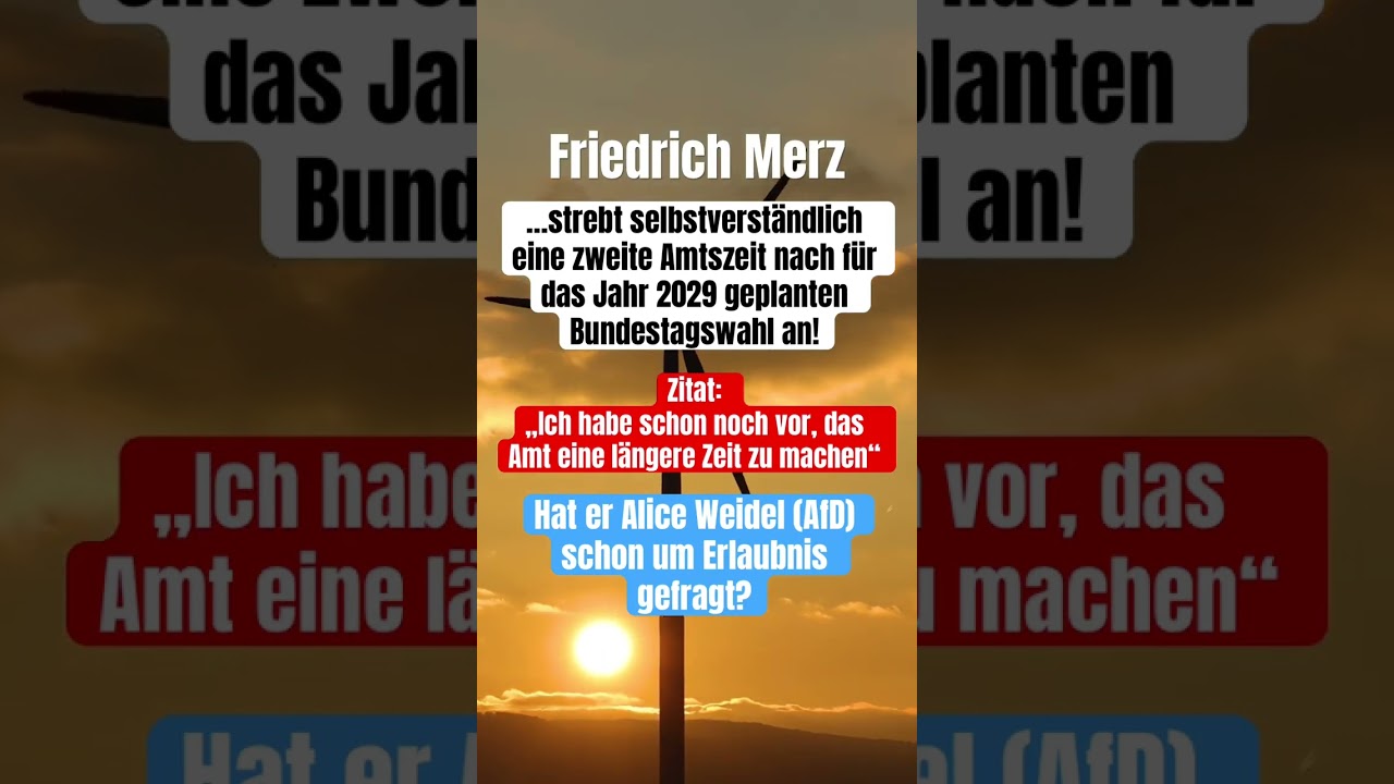 Friedrich Merz will zweite Amtszeit im Kanzleramt! #deutschland #news #politik