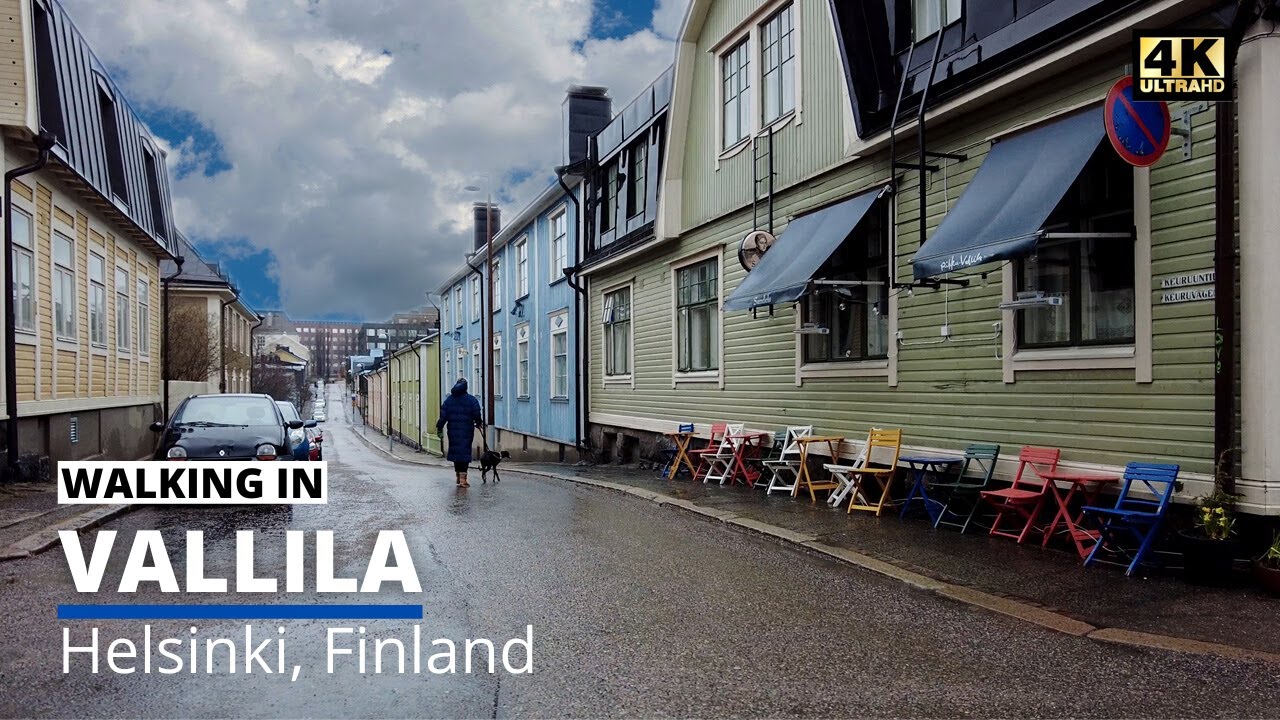 Morning Walk in the Rain in Vallila - Helsinki Finland