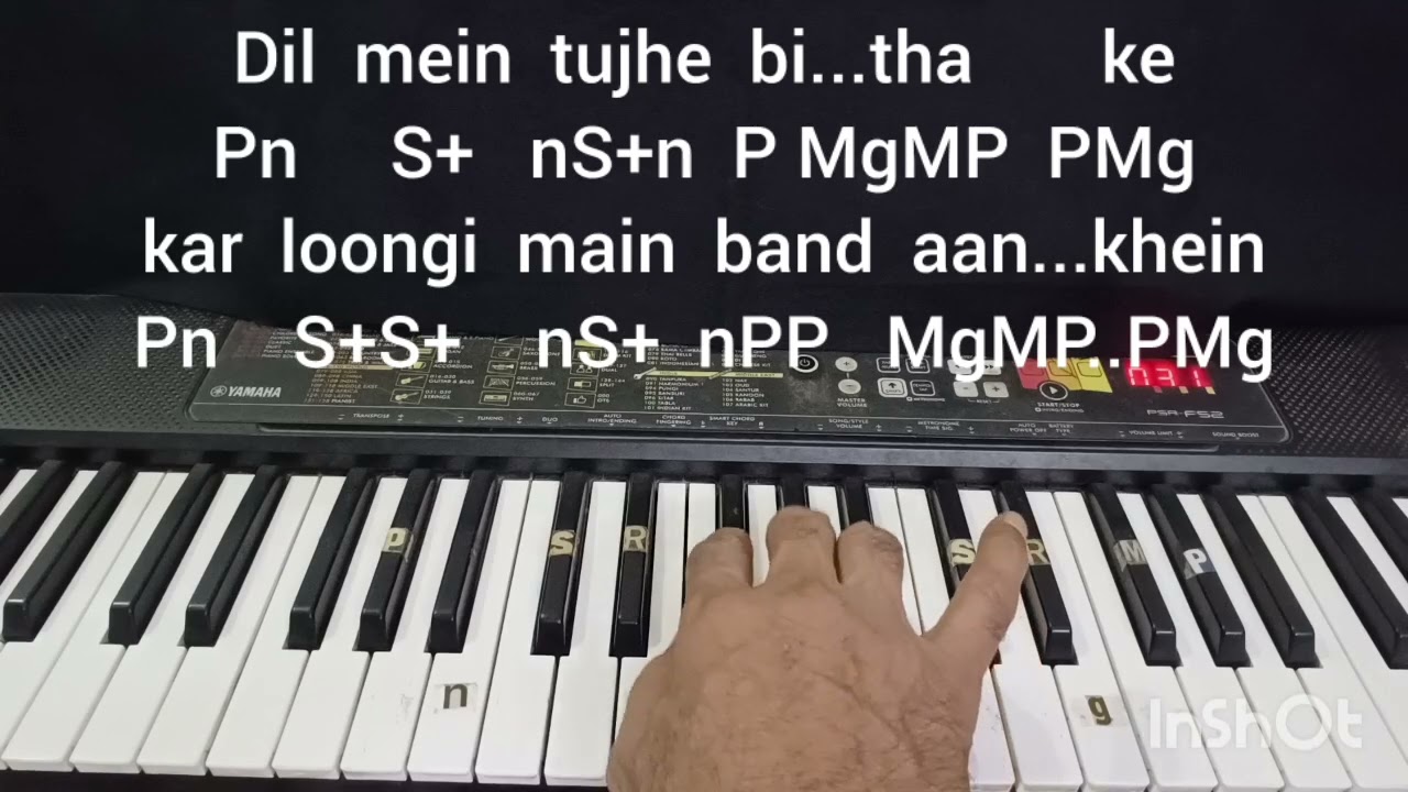 Dil Mein Tujhe Bitha Ke (with music part) - Tutorial.
