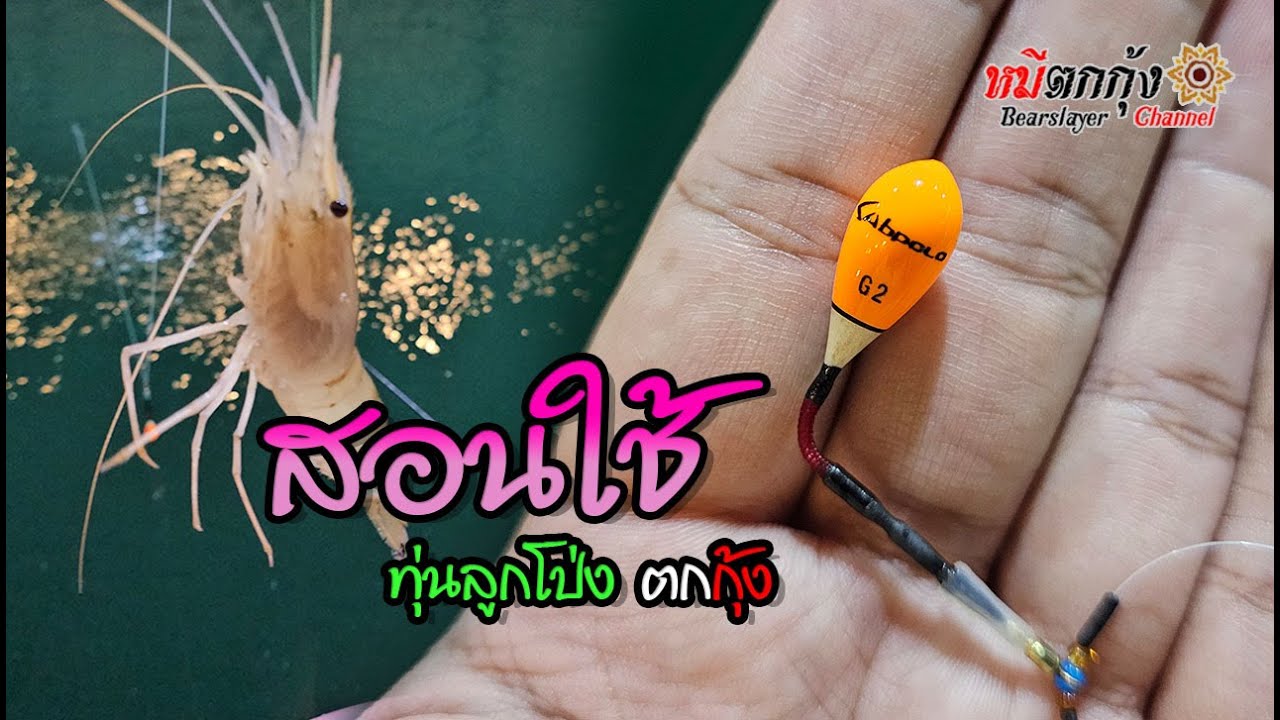 สอนใช้ ทุ่นลูกโป่ง ตกกุ้ง
