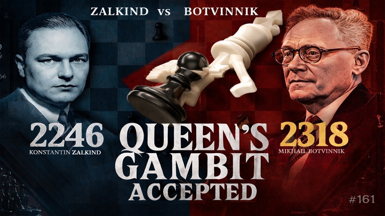Botvinnik Crushes in the Queen’s Gambit Accepted | Zalkind vs BotvinnikA to Z chess in ENGLISH