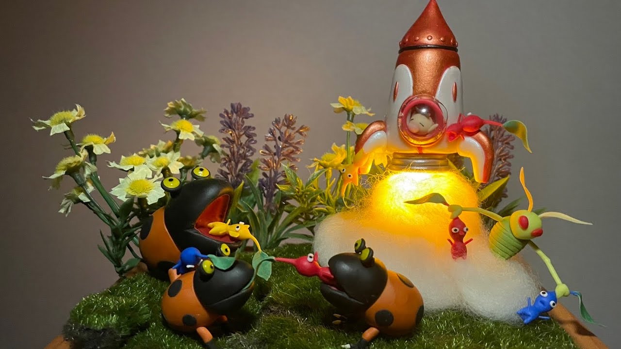 【100均材料で作る】置き去りにされるピクミンたち〜Pikmin made from polymer clay〜