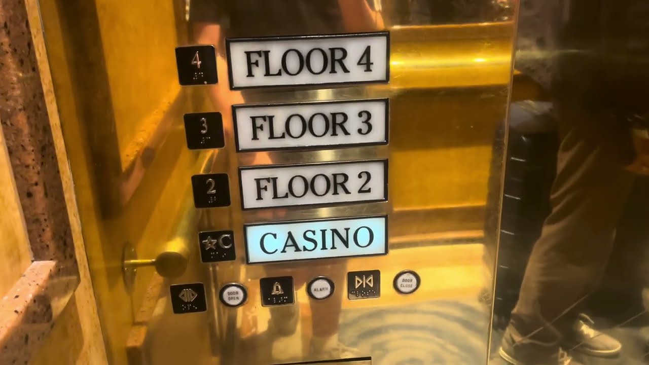 Square Button Dover Traction elevator @ Parking Garage, Bellagio, Las Vegas, NV