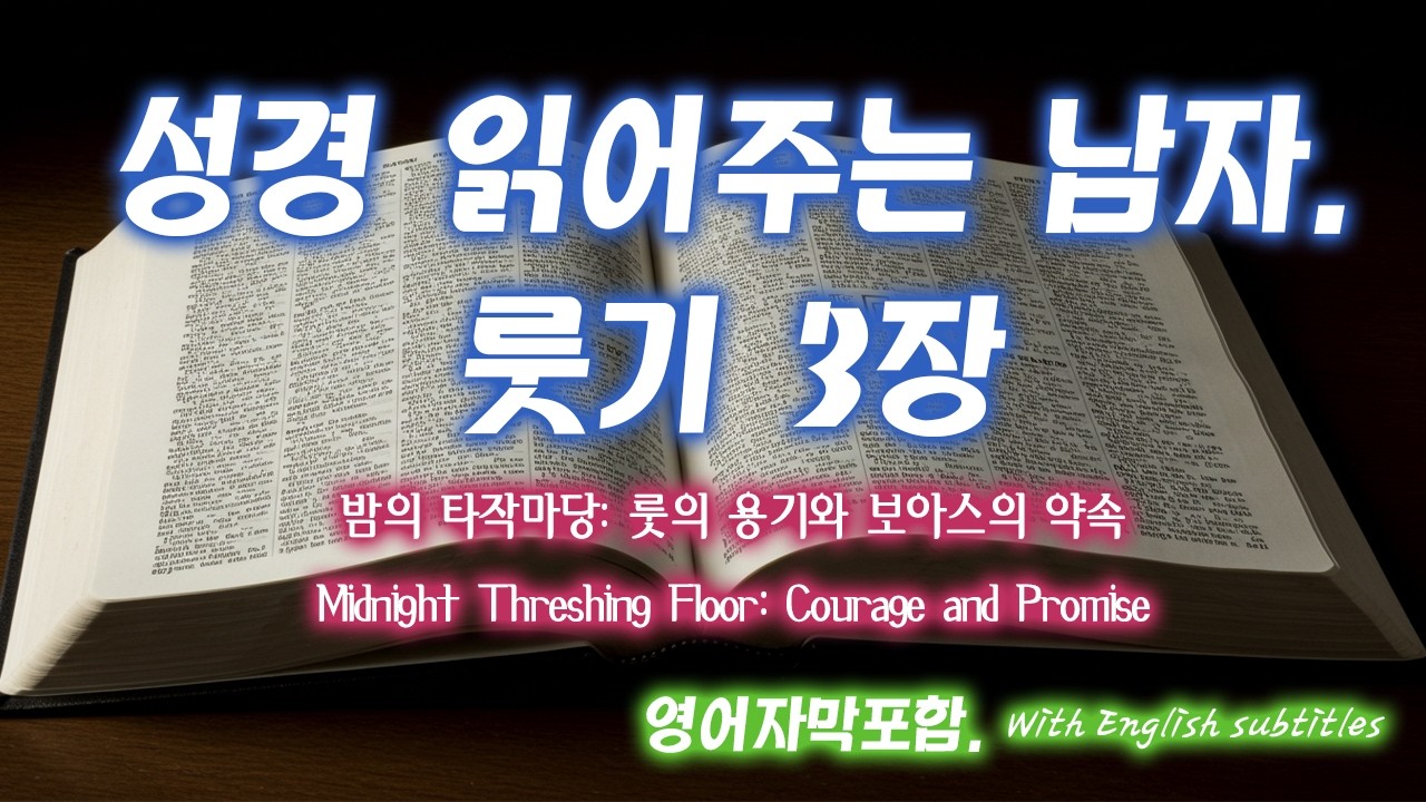 [룻기 3장] 밤중에 찾아온 은혜의 기회! 룻의 청혼과 보아스의 옷자락... 안식의 땅 베들레헴에서 맺은 거룩한 약속 | Ruth 3 - 성경읽어주는남자