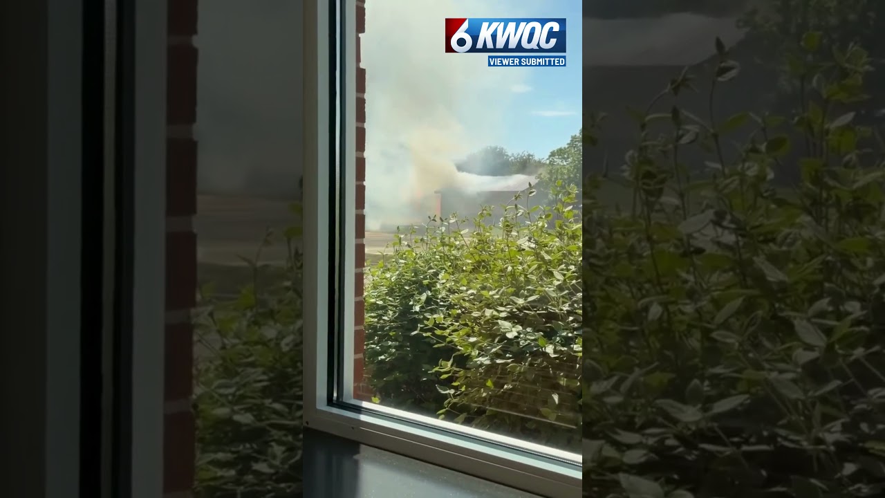 Shed fire on hospital campus