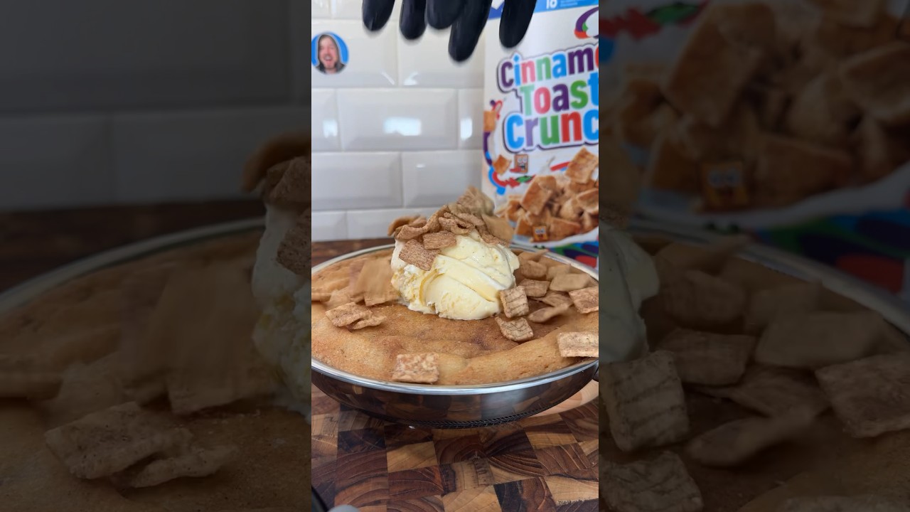 Cinnamon Toast Crunch cookie pie 🍪