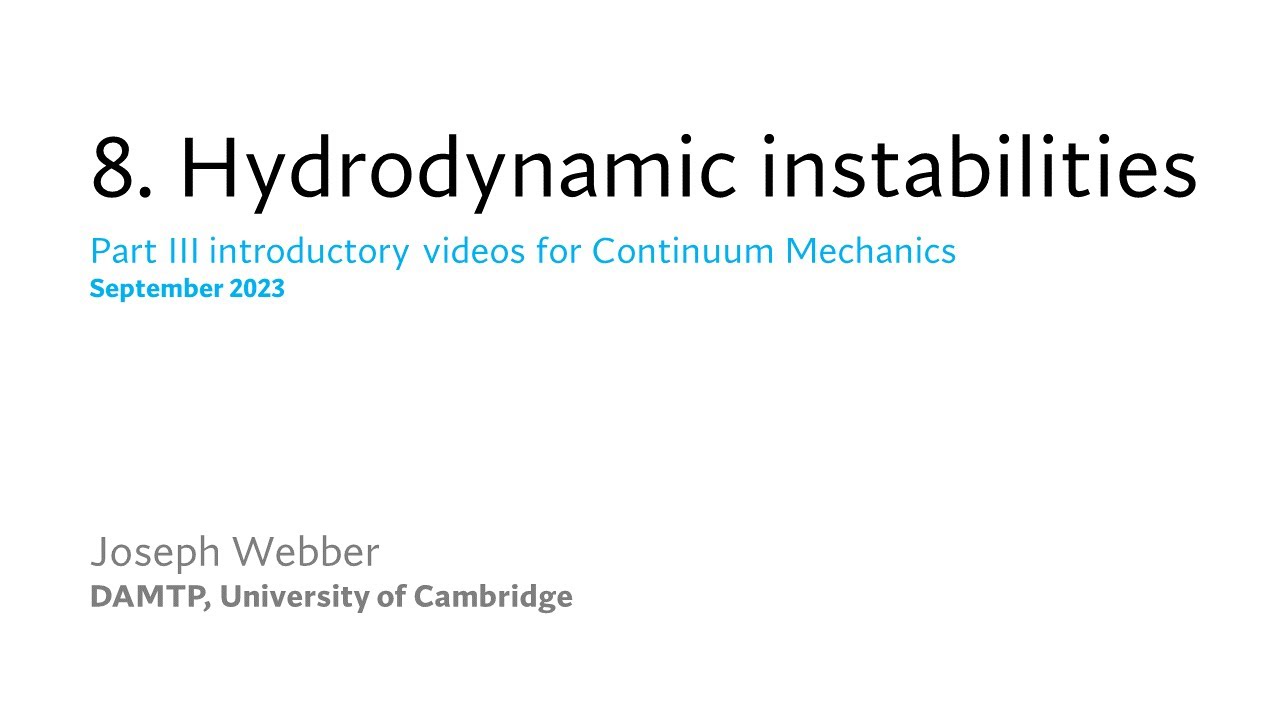 8.  Hydrodynamic instabilities