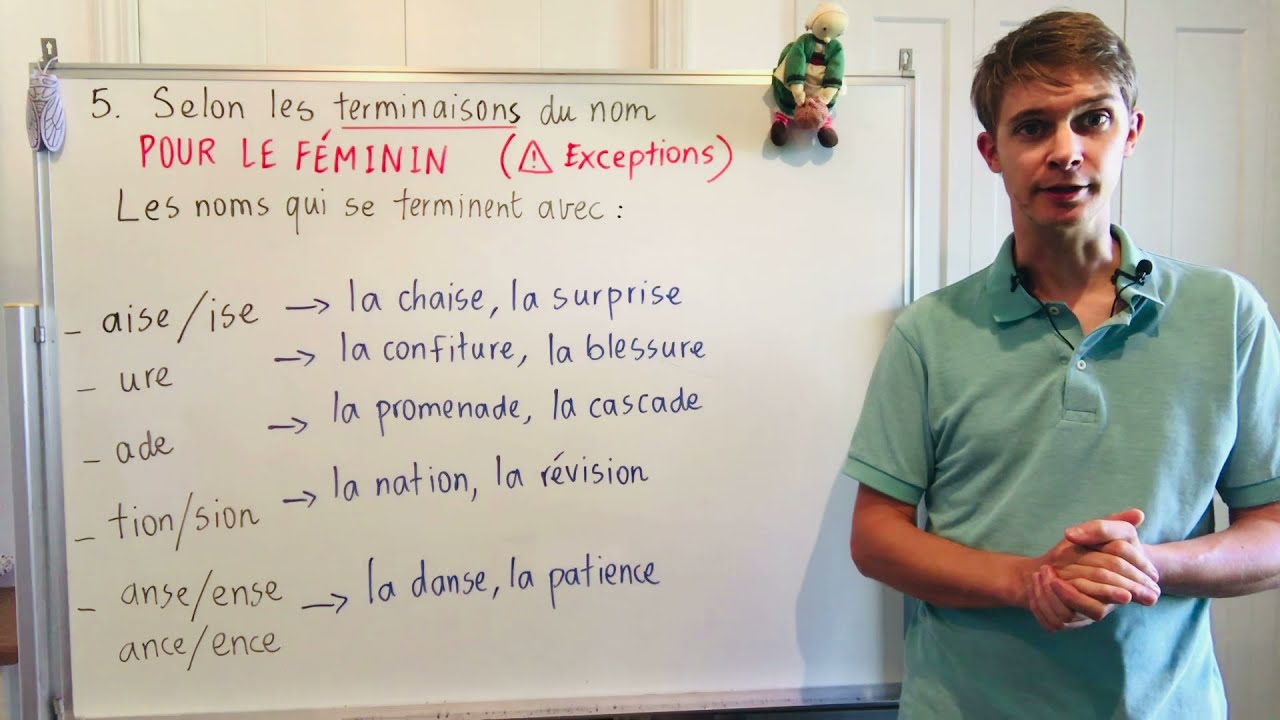 Le genre des noms en français - Gender of nouns in French